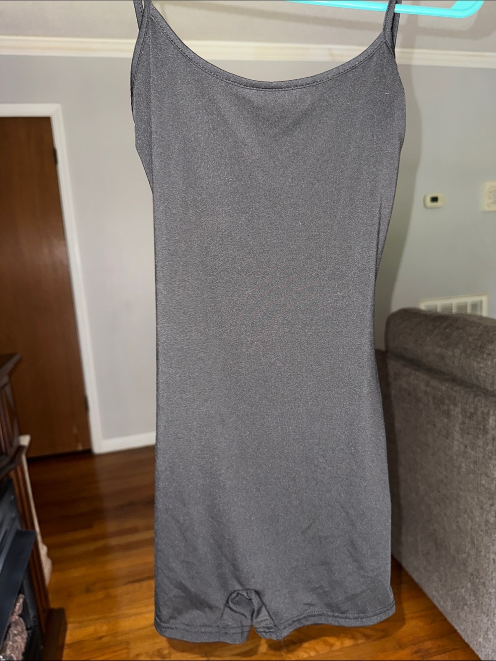 Sleek Open Black Women's Romper with shorts and scrunch butt - Picture 5 of 5